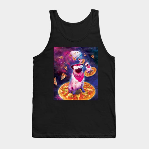 Pug On Space Pizza T-Shirt Tank Top by avshirtnation